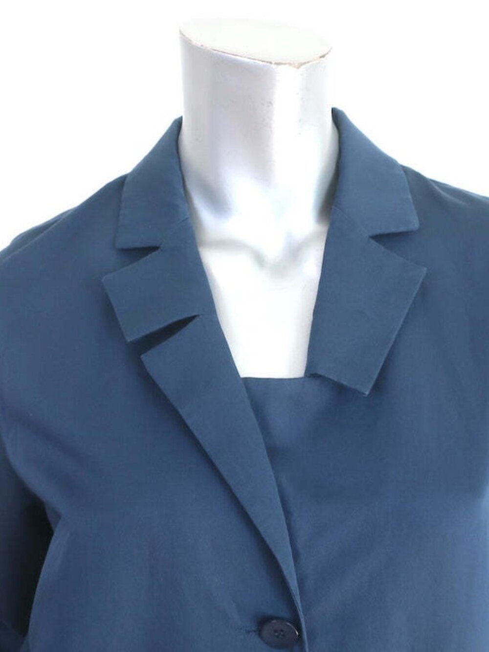 Tibi cotton poplin shirtdress, navy,